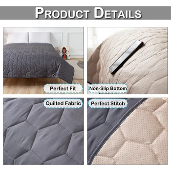 Quilted Bed Covers Waterproof Sofa Pet Bed Blankets Anti-Slip Mattress Protectors Throw Bedspread Dog Cat Mat Furniture Covers 5