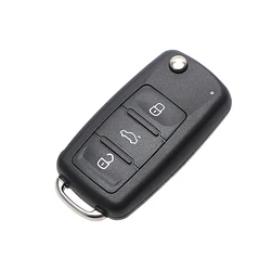 Enhanced 3 - Button Remote Flip Car Key Shell Cover (Black)