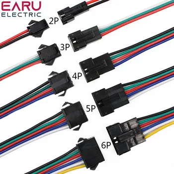 2Pin 3Pin 4Pin 5Pin 6Pin led Connector ชาย/หญิง JST SM 2 3 4 5 6Pin ปลั๊กเชื่อมต่อสายไฟสําหรับ Led Strip Light Driver 1