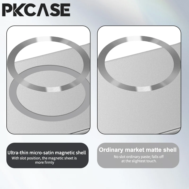 Magnetic Frameless Shockproof Metal Case with Wireless Charging Cover