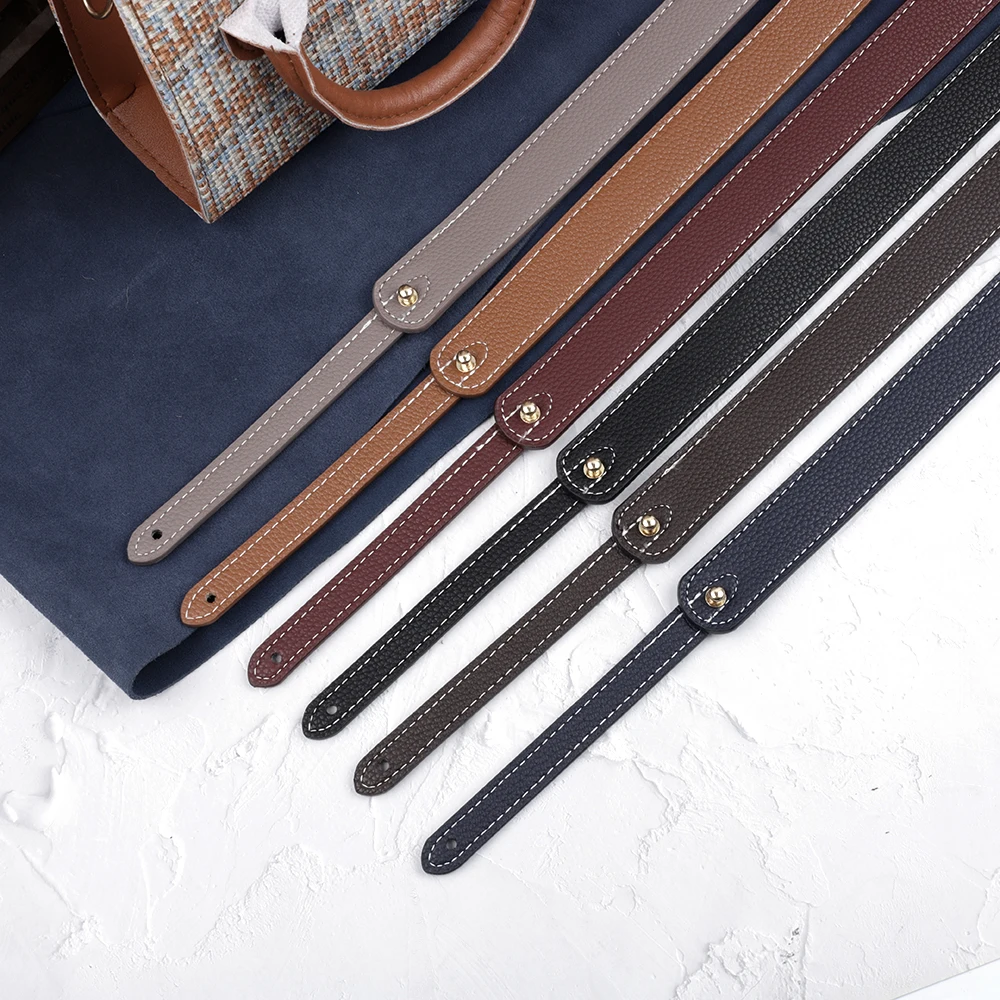 66cm Detachable Bag Handle Replacement Bag Strap Luxury Women Soft Leather Shoulder Strap Bag Accessories Lychee Pattern Strap