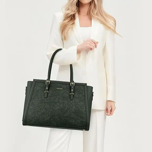 Borse tote MOSISO da 15,6 17,3 pollici per pelle PU impermeabile di grande capacità per borsa da donna Bussiness Office Design Moda donna - immagine 6
