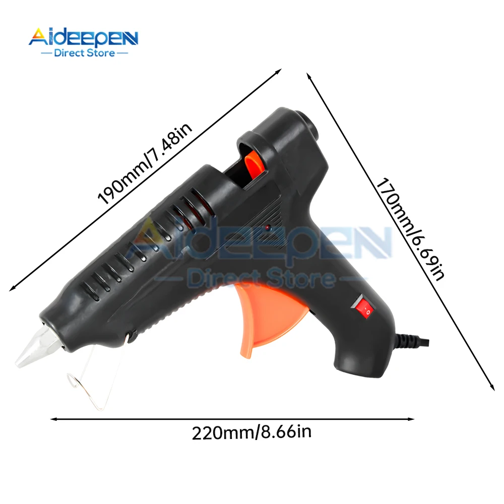 110V 220V 100W Hot Melt Glue Gun Household Industrial Mini Guns Electric Heat Temperature Tool Use 11mm Glue Sticks EU/US Plug