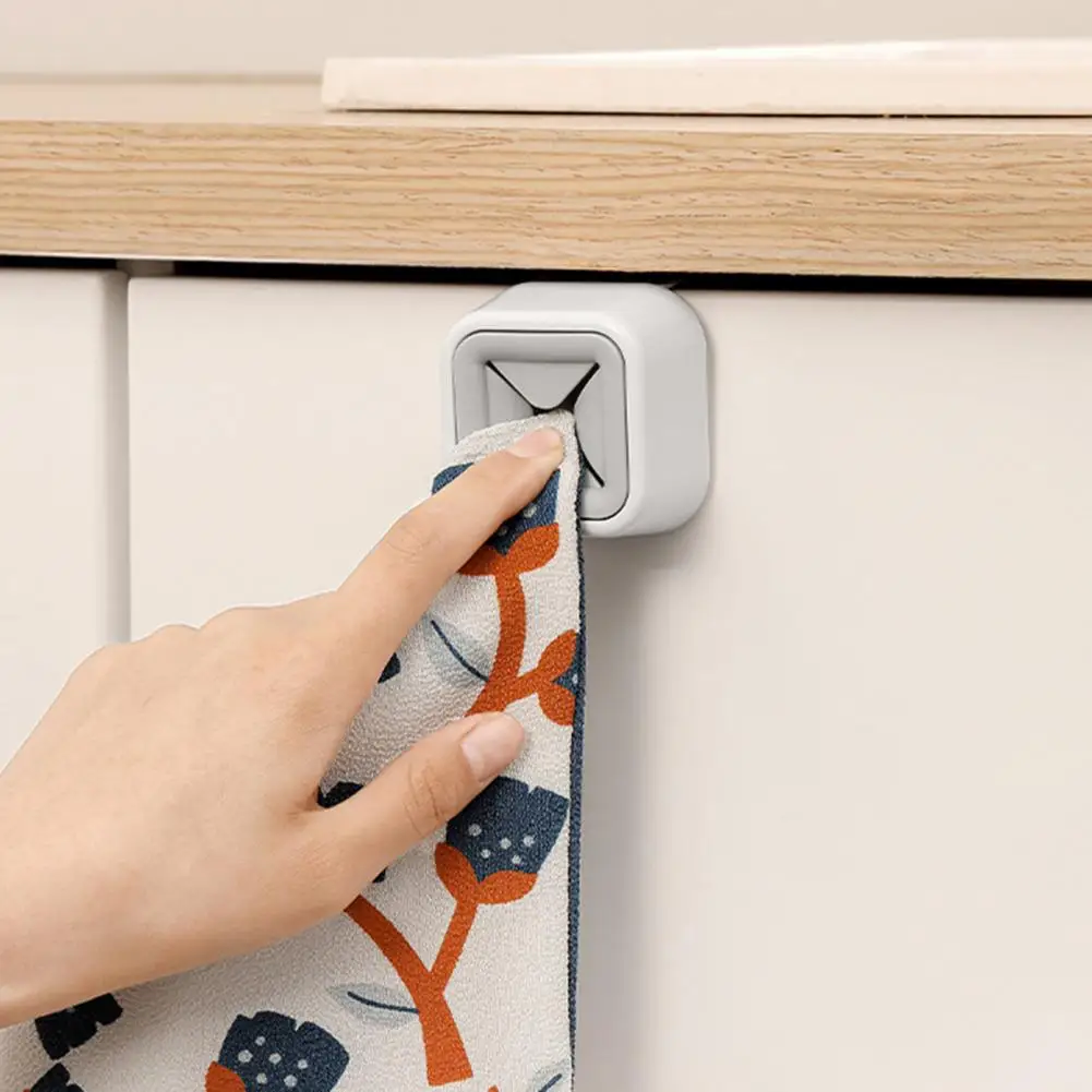 Towel Hook Chic Towel Hook Cross-shaped Holder Rack Practical Punch-free Bathroom Organizer for Home Kitchen