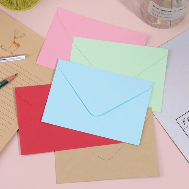 Mini Enveloppe en Papier Kraft Blanc et Noir, Carte de Message, Lettre,  Papeterie, Rangement, Cadeau, 20 Pièces - AliExpress