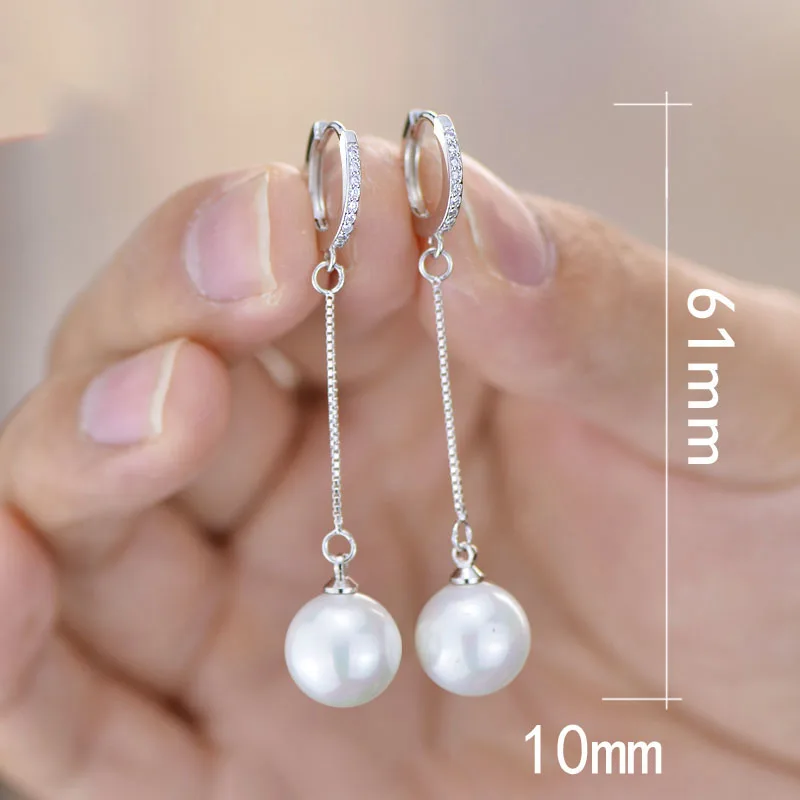Orecchini Pendenti A Giglio In Argento 925 Con Zirconi - Eleganza Per La Sposa - 2