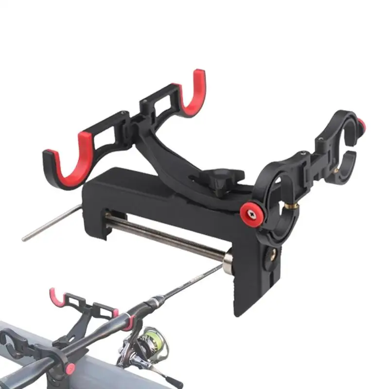 Boat Fishing Rods Holder Double Pole Sea Fishing Stand Foldable Fishing Pole Bracket 90 Degree Adjustable Fishing Pole Support