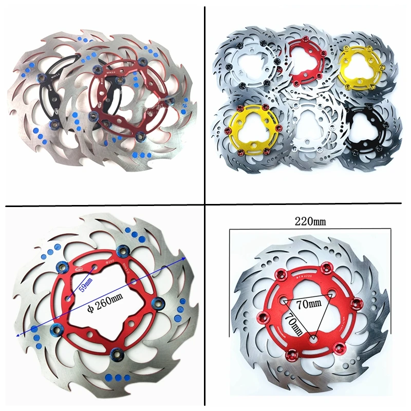 Universal Electric Motorcycle Floating Disc 220mm/260mm Brake Disc For