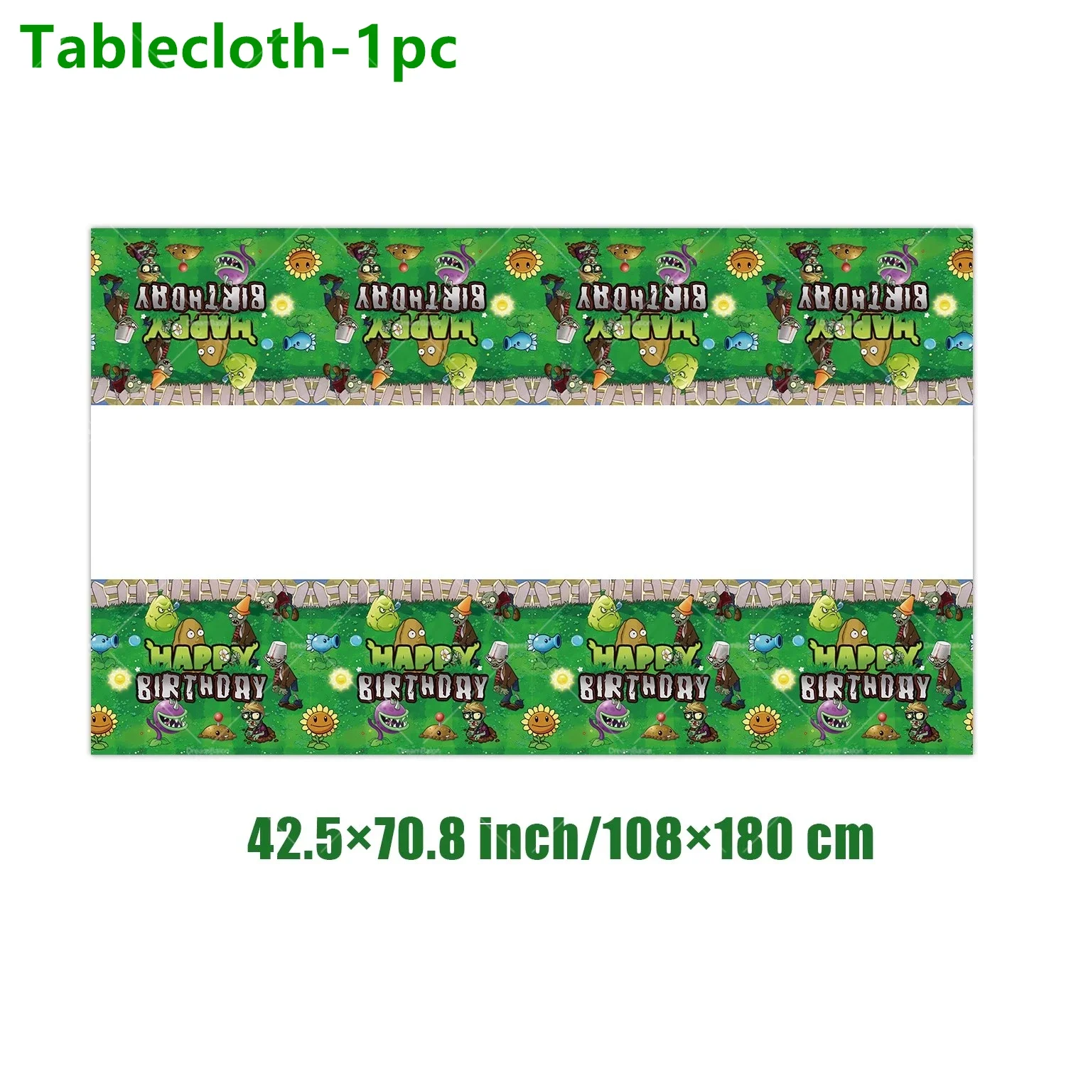 Cartoon Game Party Decor Set with Balloons, Banner, and Tableware