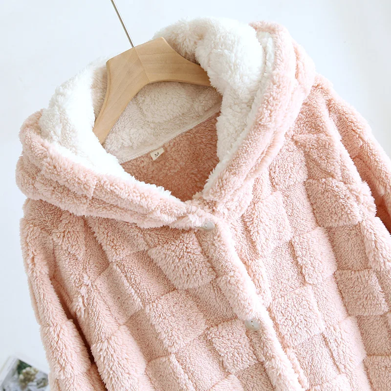 2026 New Autumn/Winter Couple Sleeping Robe, Fleece and Thickened Home Bathrobe, Men's and Women's Home Clothing Robe Bath Robe S4d3224aa2bbc4224b32c73af55392d2fR