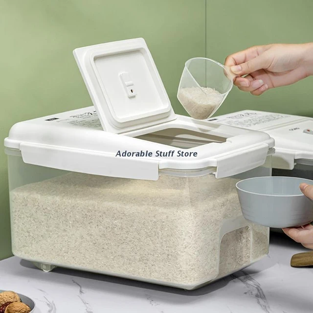 10kg Rice Storage Container Box Flour  Kitchen Organizer Storage Container  - 10kg - Aliexpress