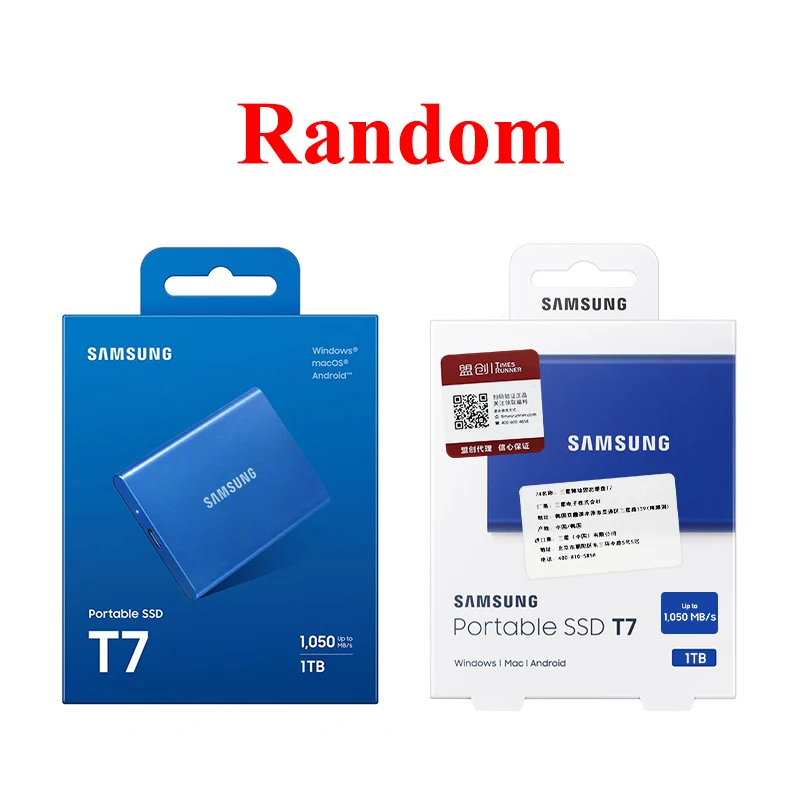 Samsung T7 Tragbare SSD 1 TB 2 TB Externe Festplatte Solid State Disk USB 3.2 Gen 2 Kompatible SSD für Laptop Desktop PC – Detail 1
