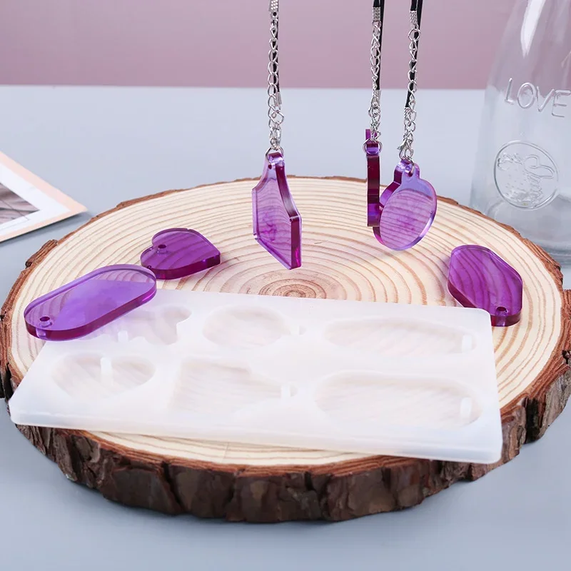 DIY Pendant Silicone Mold Keychain Mold Resin Mold Dog Bone Hanging Tag 1pcs Resin Crafts Pet Supplies Jewelry Making Tools