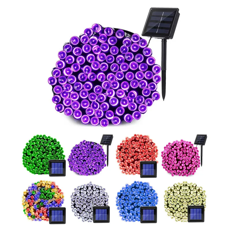 200 Ghirlanda Di Natale Led Fairy Light Outdoor Solar Powered String Lights 8 Mode 7M/12M/22M Decorazione Di Nozze Da Giardino Impermeabile