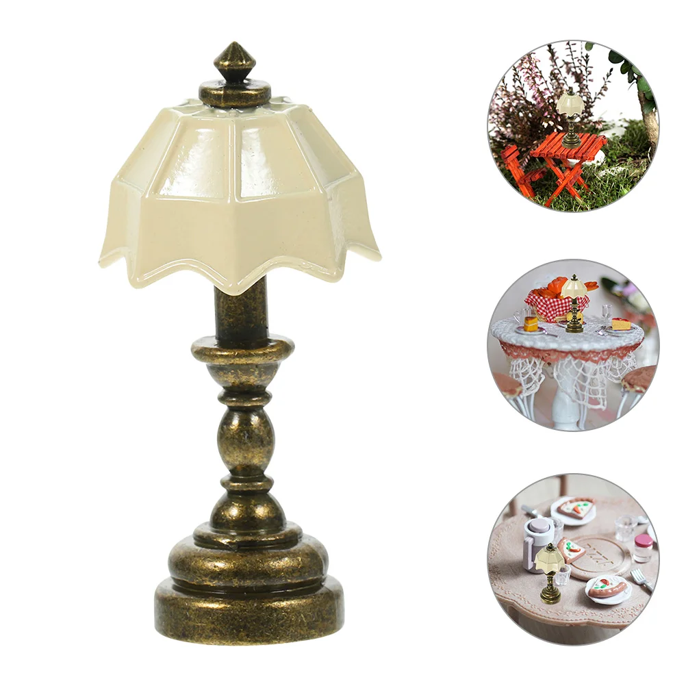 

Mini Desk Lamp Miniature Table House Accessories Decorative Light Model Creative Dolls Lamps