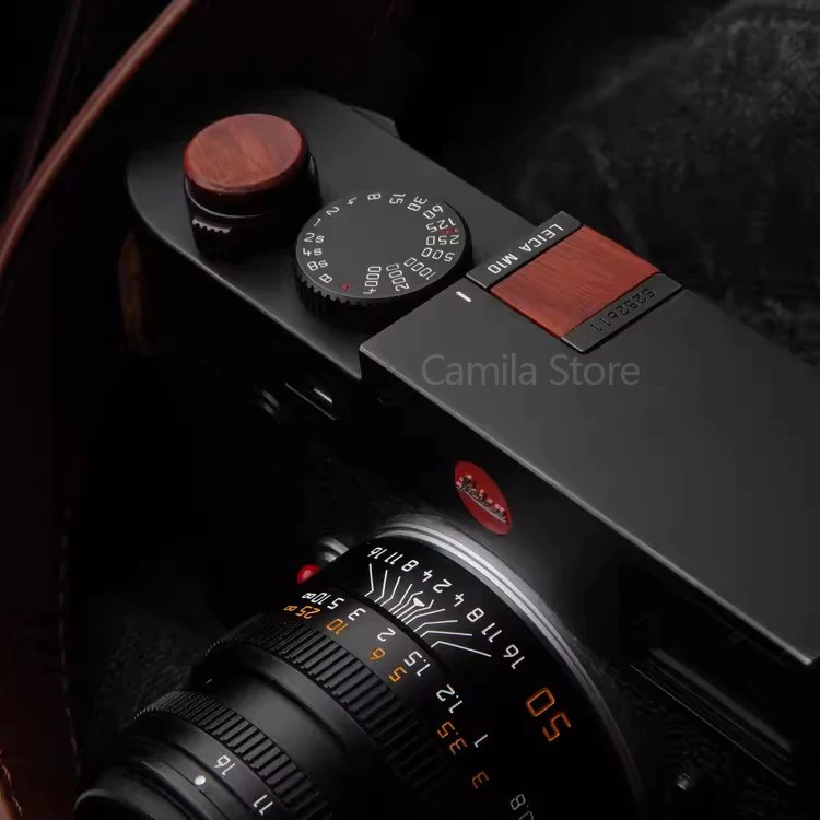 wooden Shutter Release wooden Button and Hot shoe cover for LEICA M10 M10-P M10-R M10M M11 Camera Cold shoe protection