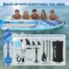 Inflatable Stand Up Paddle Board for Adults,450lbs Load Capacity,Non-Slip EVA Deck,Complete Kit with carrying Bag, 335x86x15 cm