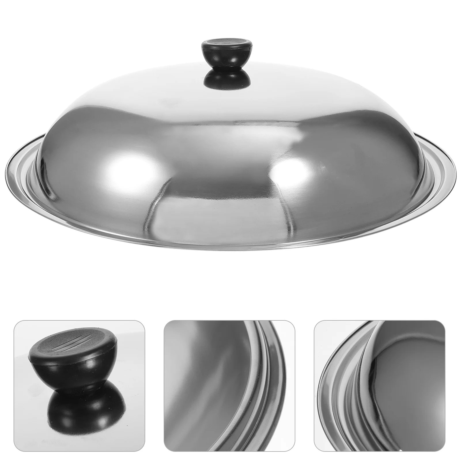 

33/36/38/40cm Stainless Steel Cooking Pot Lid Multifunction Anti-scald Thicken Pot Cover Protector Kitchen Tool