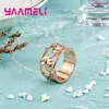 Factory Price Amazing Special Elephant Design Width Rose Gold Finger Rings For Women Men Different Present Jewelry 3