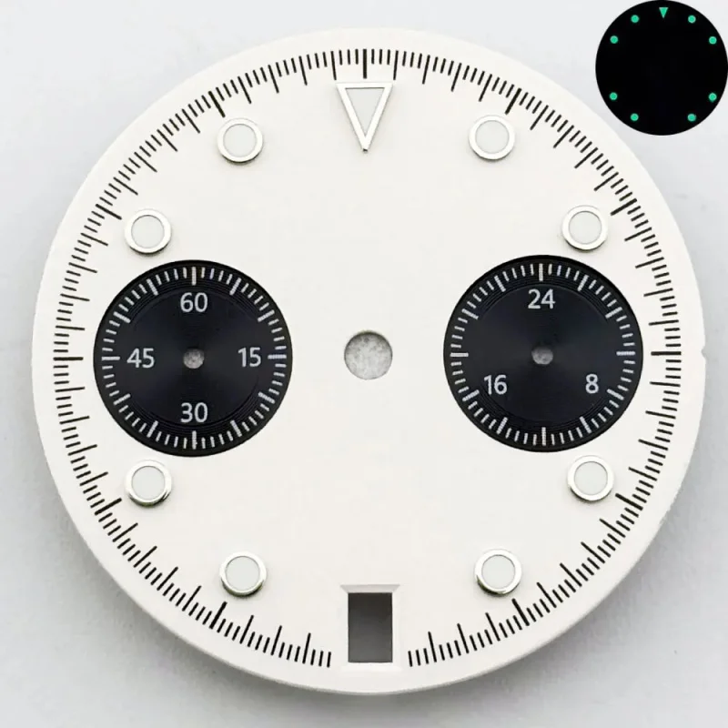 High-Quality Daytona 29mm Watch Dial with C3 Luminous Finish for Quartz Movement Assembly
