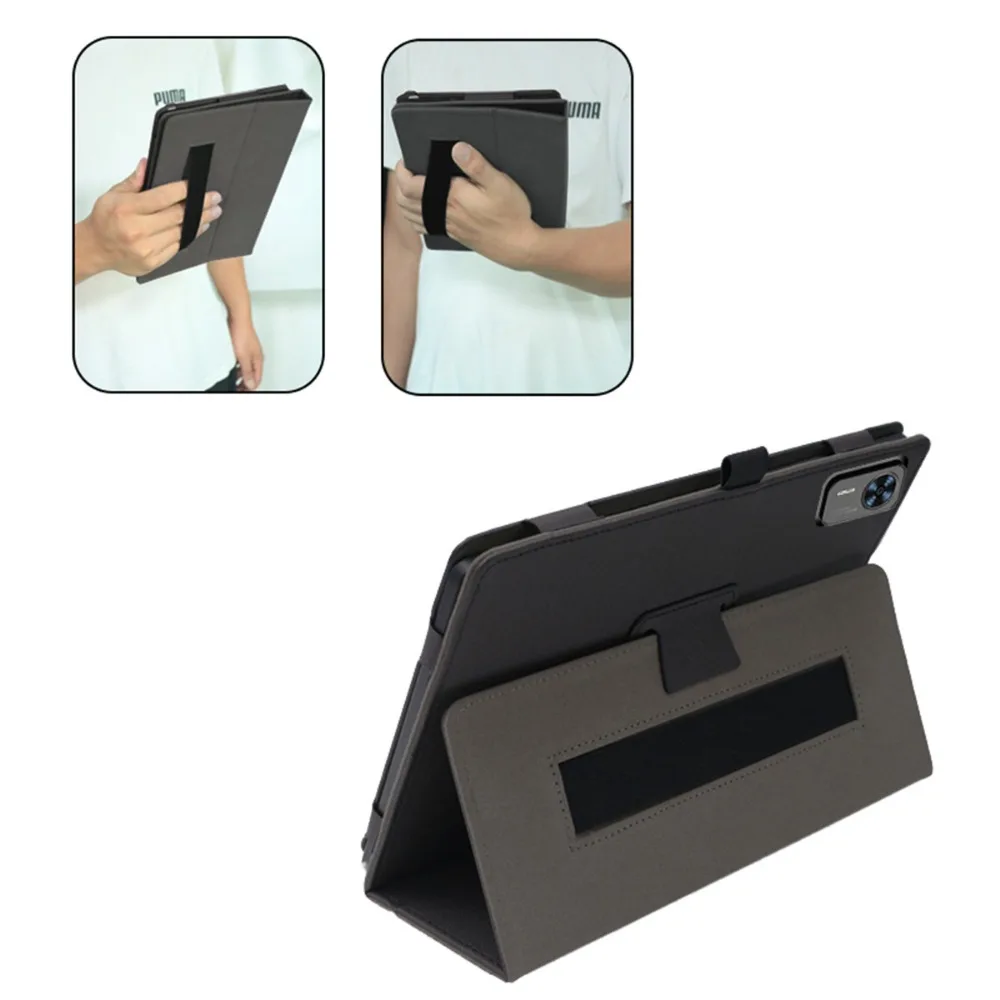 Elegant Magnetic PU Leather Folio Stand Tablet Cover, Handheld Design