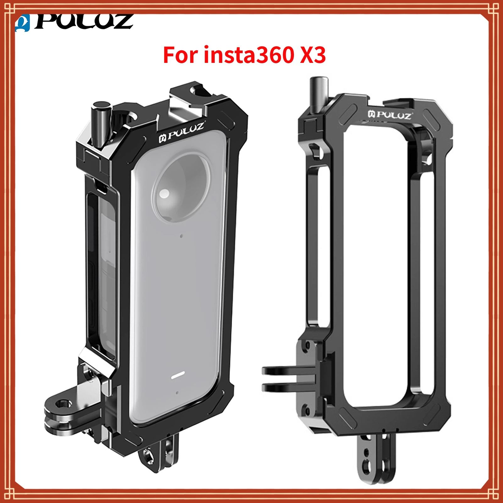 

PULUZ металлическая клетка для кроликов Rig для insta360 X3 защитный корпус из алюминиевого сплава рамка Расширения Аксессуары