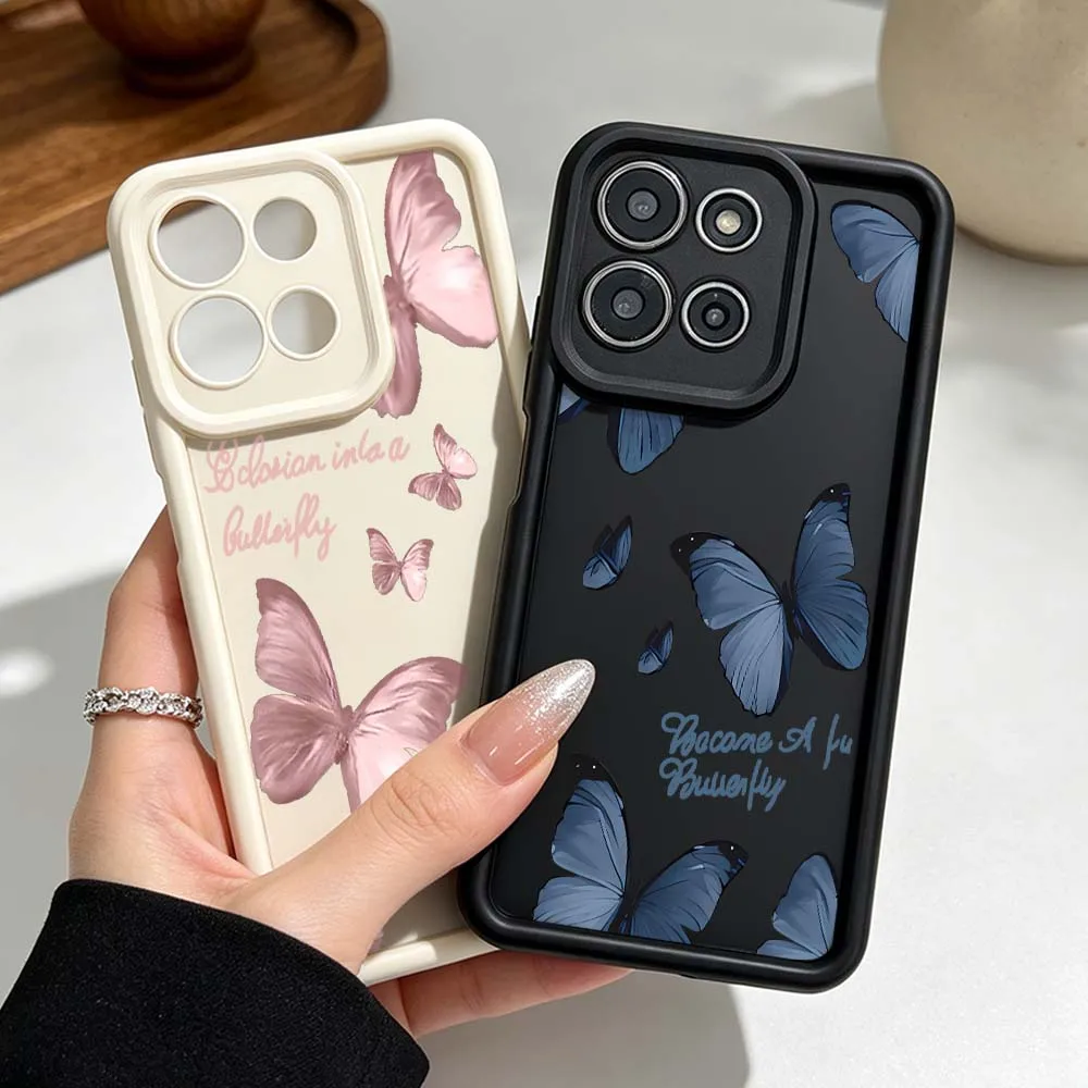 Retro Butterfly Pattern Phone Case Cover - Stylish Protective Design