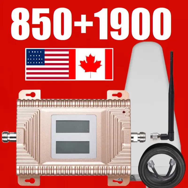B2 B5 850 1900 3G 4G lte fdd усилитель сигнала репитер Omni LOG антенна полный комплект Verizon AT&ampT |