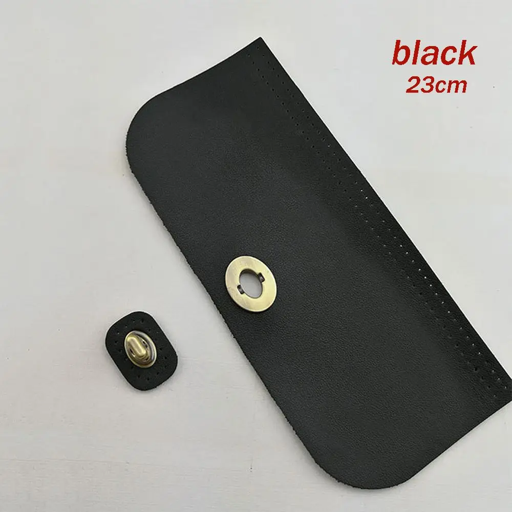 CALFOVERA Rabat De Sac Rectangulaire De 23.1 X 13.5cm Avec Fermoir à Vis En Cuir PU à Coudre Accessoire De Remplacement Pour Sac à Dos Sac à Bandoulière Tricot (Noir