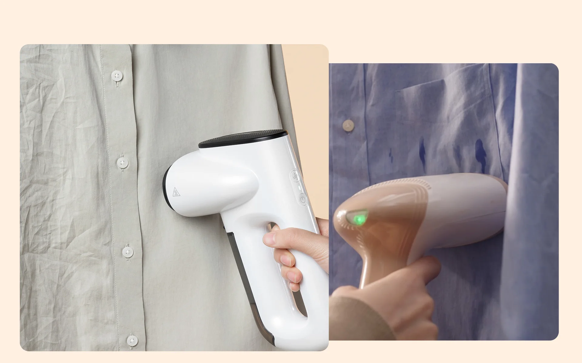 One-hand Operation Clothes Steamer Handheld Portable Garment Vacuum Steamer