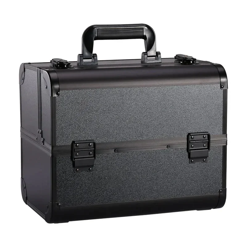 Makeup Case Women Cosmetic Organizer Aluminum Alloy Professional Cosmetic Box Beauty Tattoo Nail Art Supplies Toolbox Suitcase 5