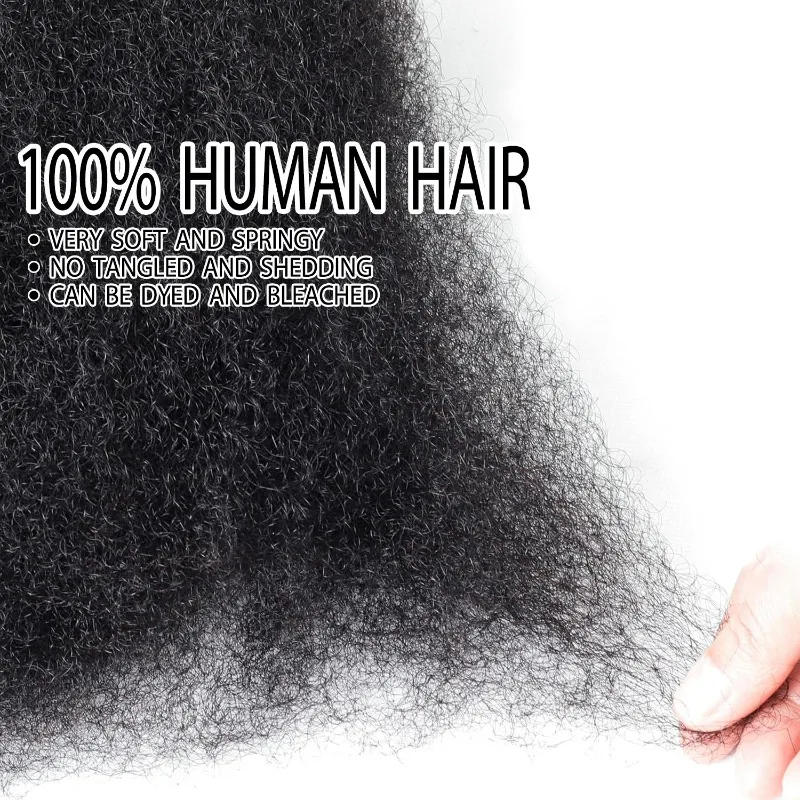 Premium 100% Human Hair Afro Kinky Bulk Human Hair Dirty Braid Hair Extensions Package 50g Used for Atural Braiding 6