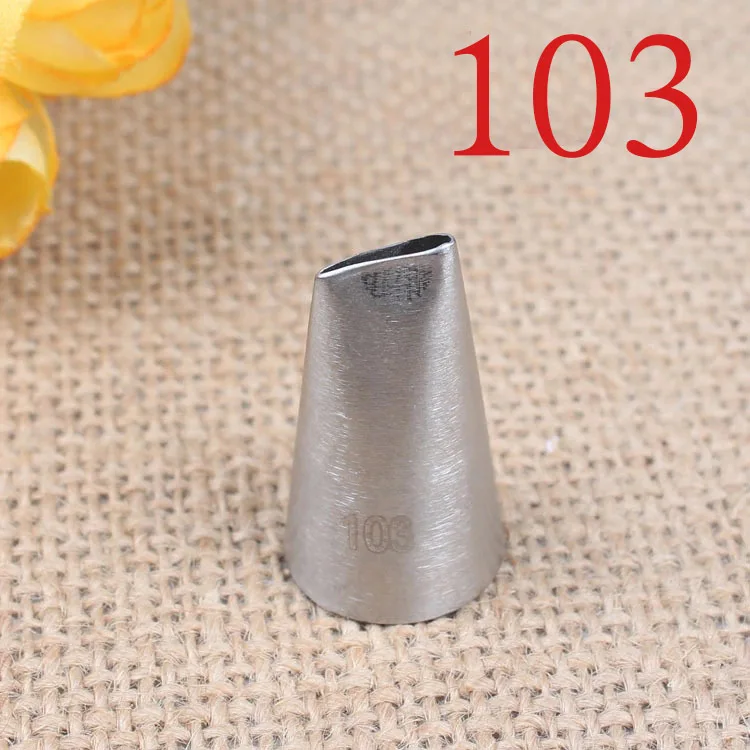 

103# Rose Petals Decorating Nozzle inside and outside Seamless 304 Stainless Steel Baking DIY Tool Small Number baking