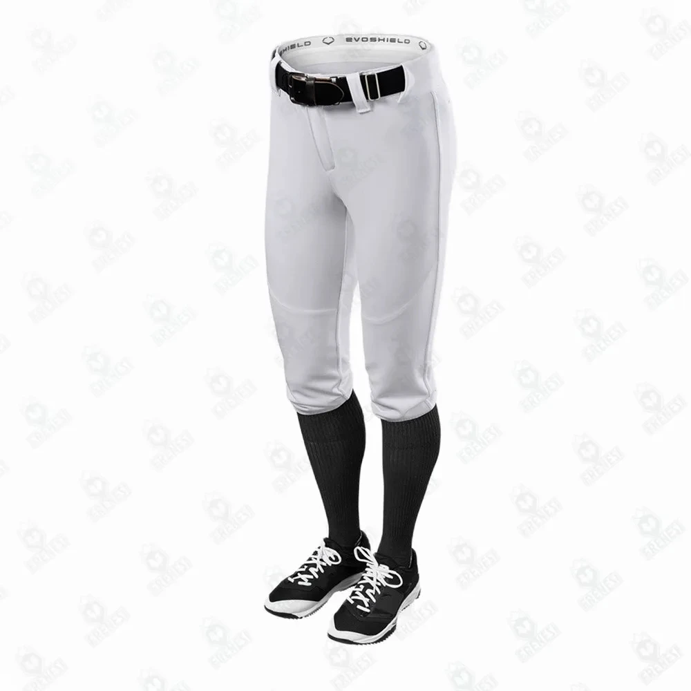 Freshhoods Pro Pull Up Baseball 3/4 Pant Practice Children Wear Training Short Pants Over Sublimation Printing Baseball Pants baseball game pants baseball training pants