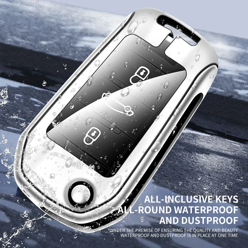 Car smart key bag is suitable for Peugeot 308 3008 508 5008 408 4008 208 407 zinc alloy leather car key remote control keychain