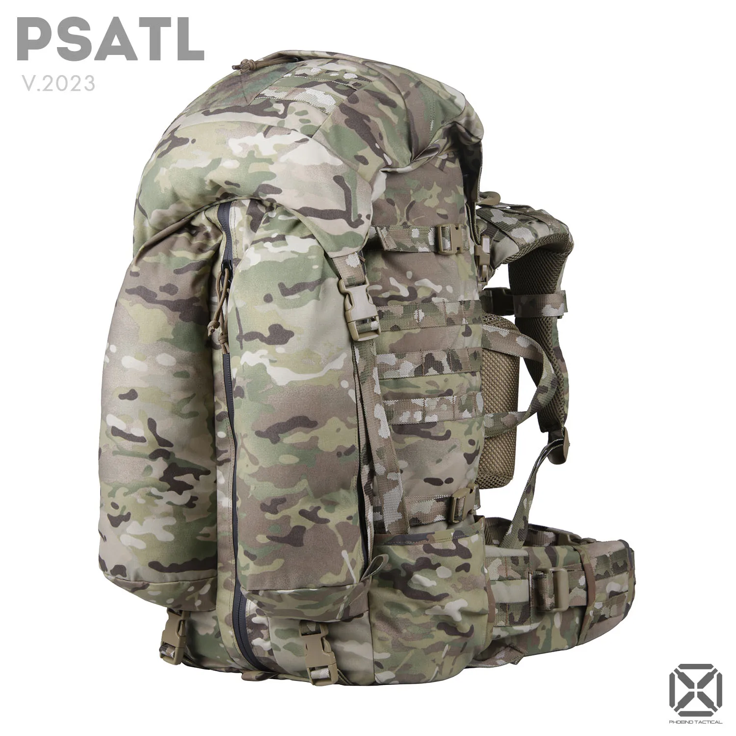 Тактический уличный рюкзак 23 PSATL 60L BVS, удобный рюкзак из углеродного волокна с полностью регулируемой длиной спины