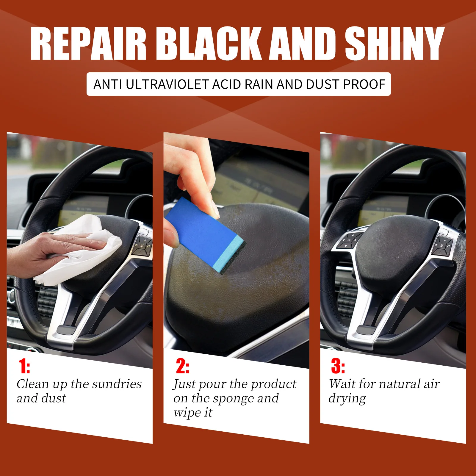 Car Plastic Liquid Crystal Plating Liquid Car Dashboard Interior Plastic Refurbishment Agent Coating Glazing Maintenance Agent