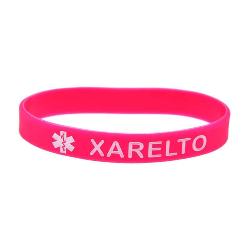 1PC/7PCS XARELTO Silicone Rubber Wristband Adult Size 7 Colors 6