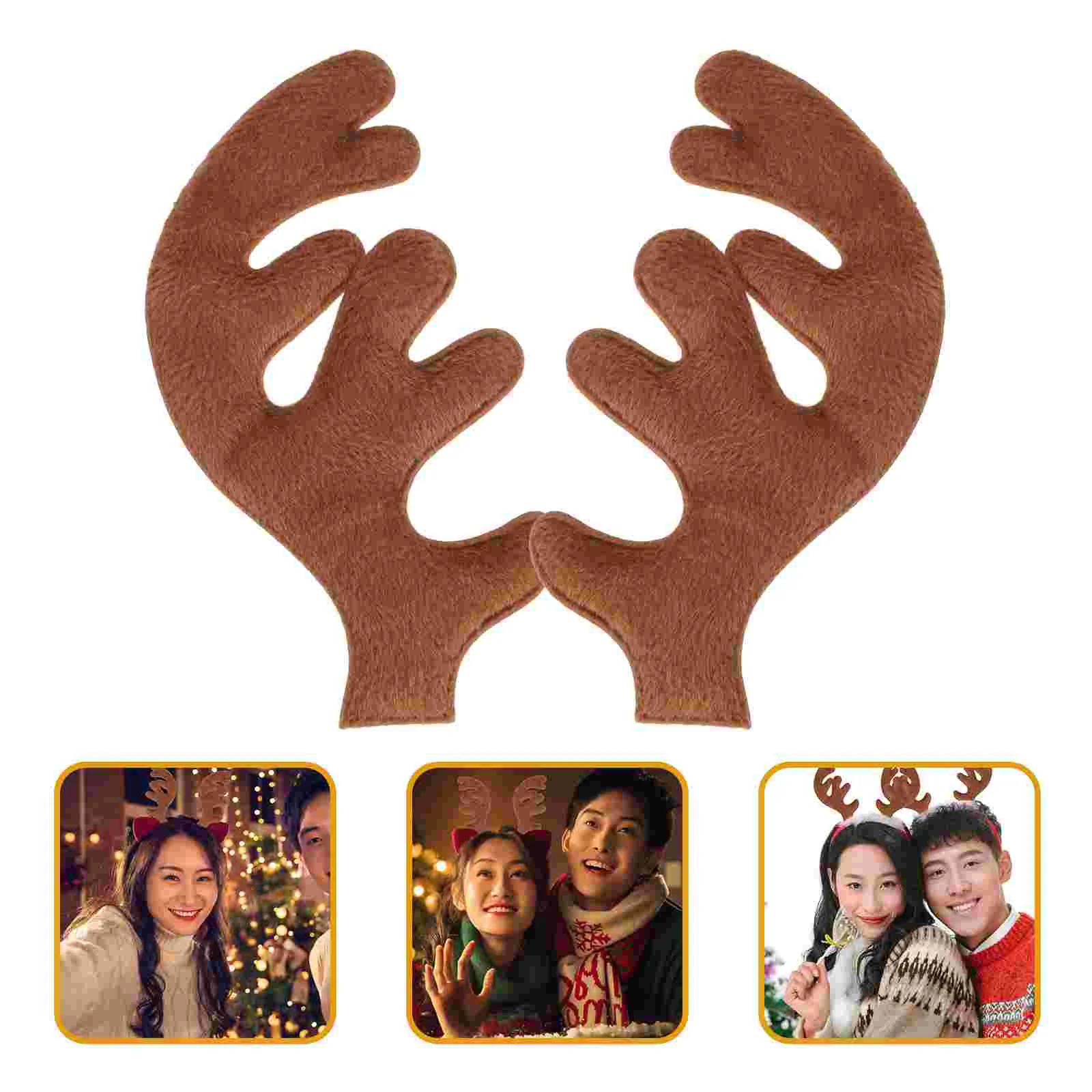 

30pcs Fabric Antlers Hat Decoration Deer Antlers Christmas DIY Headpiece Accessories