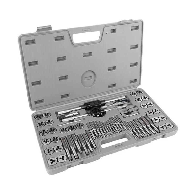 Description Picture 3 of item60 In 1 Tap And Die Sets M3-M12 Female Drill Male Thread Screw Threading Kit Key Mechanical Workshop Machine Tools Professional