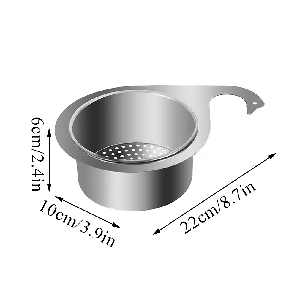 Hot Stainless Steel Sink Strainer Basket Removable Kitchen Storage Drainage Basket Goosehead Hanging Wet & Dry Drainage Racks