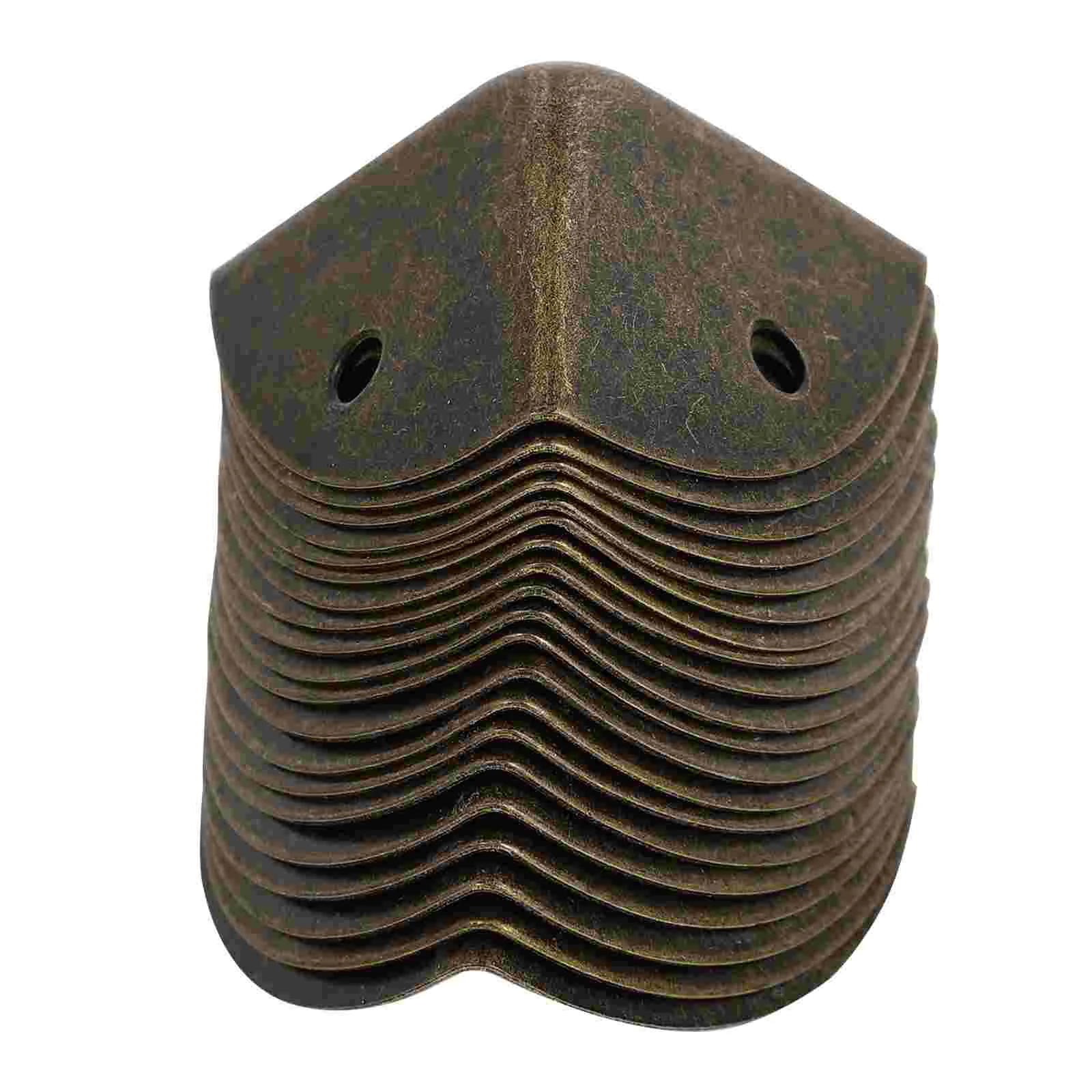 

20 Pcs Alloy Corner Protector Window Guards Desk Protectors Retro Decor Screw Bag Furniture Braces Metal