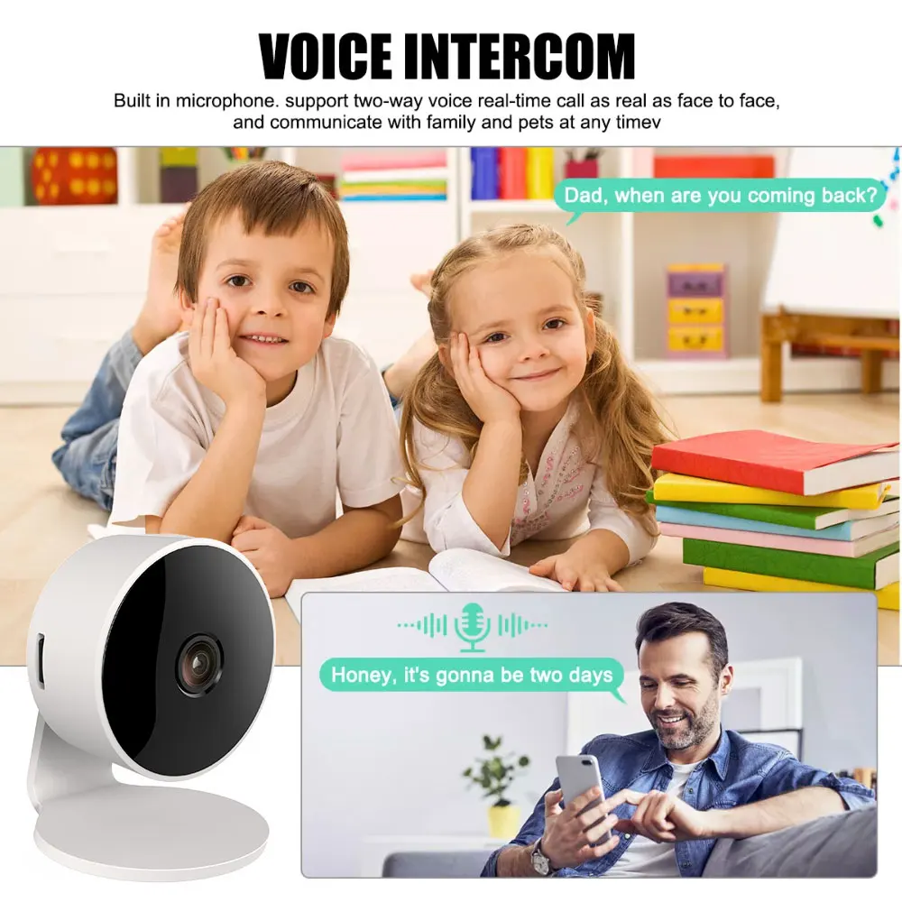 ANSVICAM Tuya Smart 5MP Wifi Indoor Home Security Camera 1080P 4X Zoom IP Camera Two-way Audio Human Body Detection Baby Monitor 2