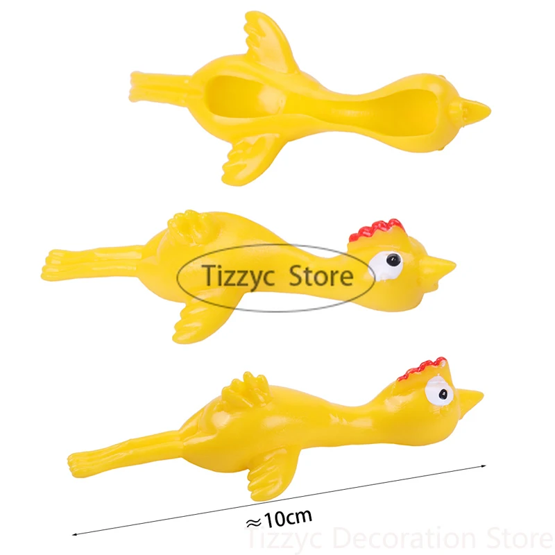 Finger Catapult Toy Catapult Launch Turkey Slingshot Chick Elastic Flying Finger Sticky Decompression Toy for Birthday Halloween Party Favors 10PCS