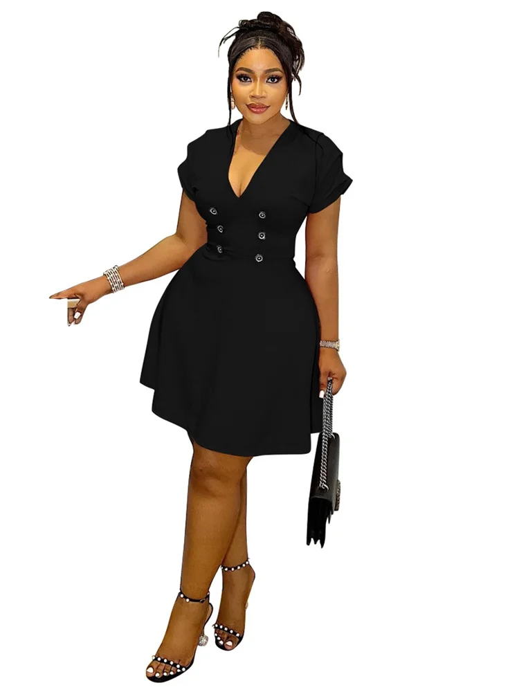 Wmstar Plus Size Midi Dresses for Women 2025 O Neck Elegant Patchwork Summer Holiday Clothes Maxi Dresses Wholesale Dropshipping