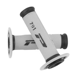 High - Performance Universal Rubber Motorcycle Handlebar Grips - 24mm (Grey - bk)
