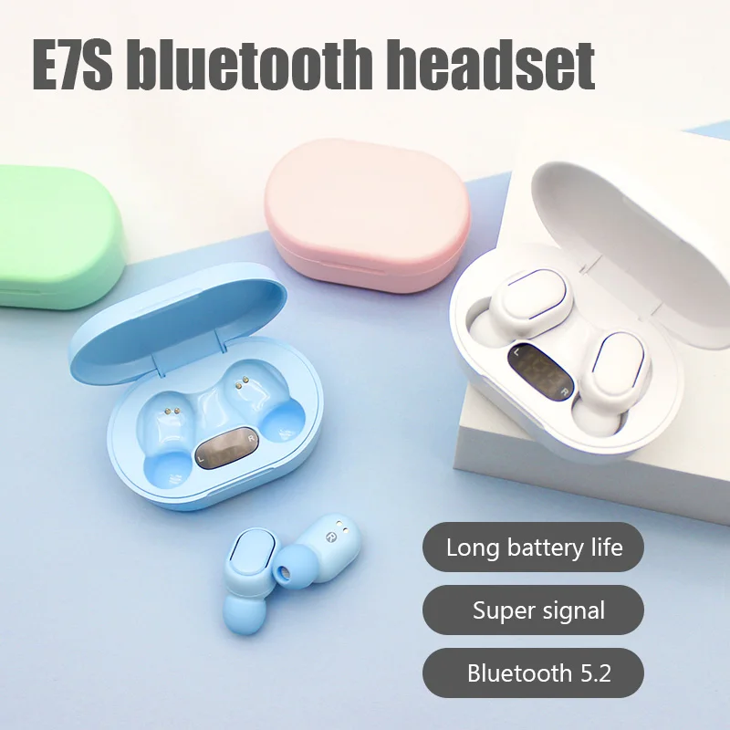 thumbnail image 4 of Auriculares inalámbricos E7S TWS Fone Bluetooth 5,2, auriculares con cancelación de ruido y micrófono, Auriculares inalámbricos con Bluetooth para Xiaomi, 4 of 6