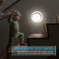 PIR Motion Sensor Night Light 6LED LED Human Body Induction Wireless Detector Automatic Light On / Off For Home Bedside Lighting 2
