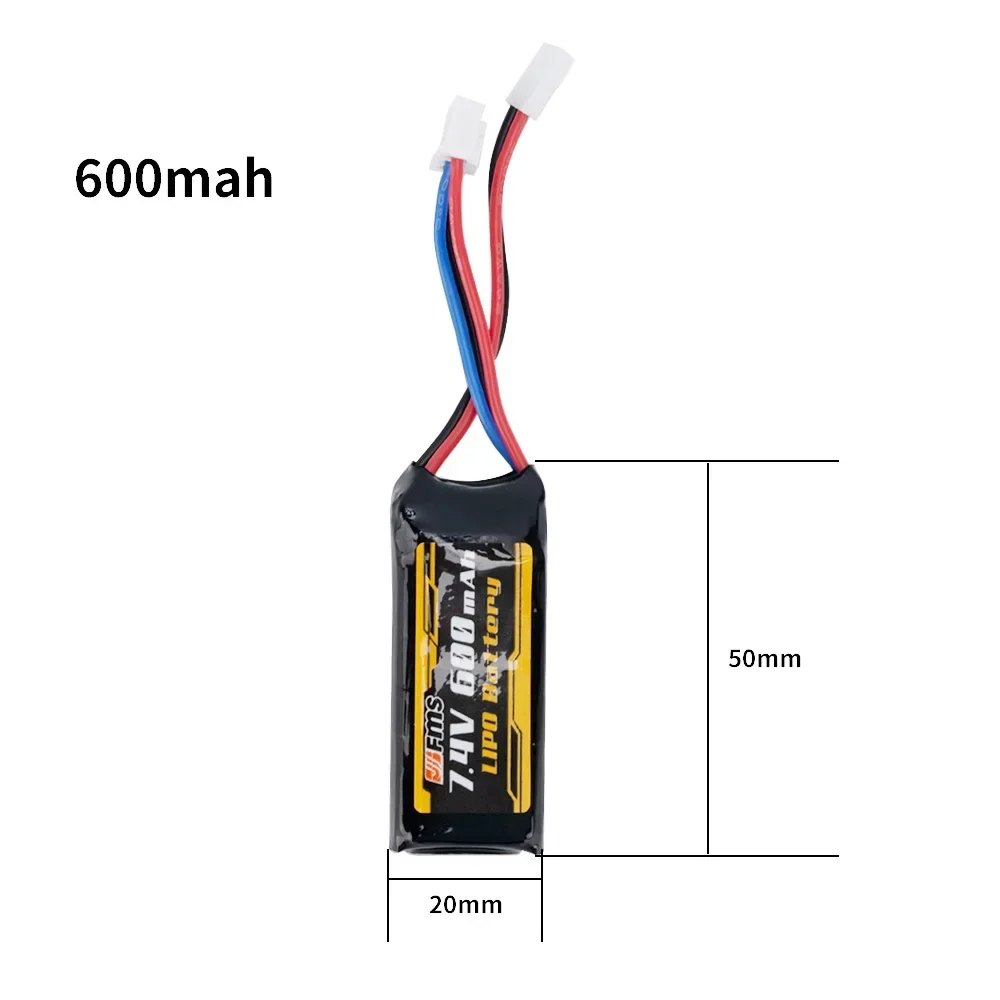 FMS Battery 7.4V 2S 380mah 600mah 900mah for FCX18 FCX24 Adventurer ...