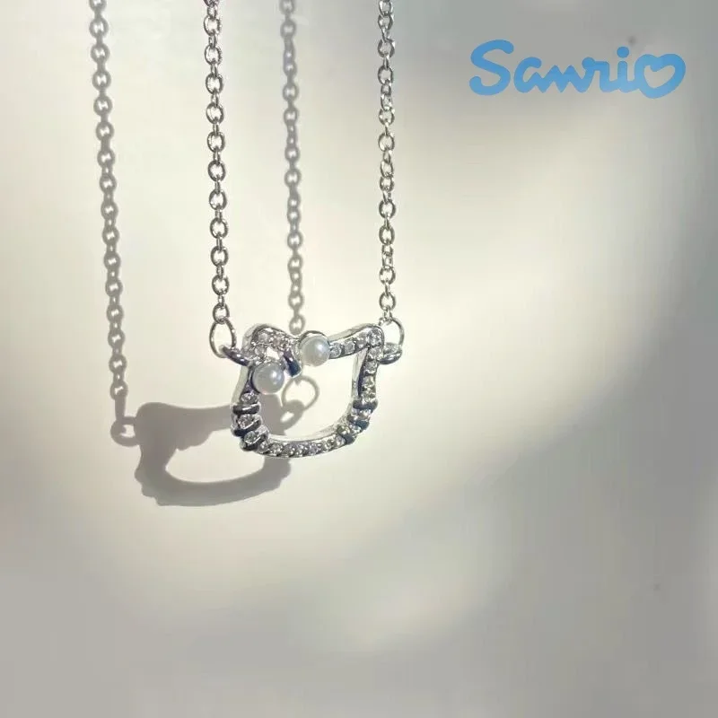 

Sanrio Hello Kitty Necklace Action Anime Figures Kuromi Mymelody Cinnamoroll Kawaii Anime Necklace Women's Fashion Jewelry Gifts
